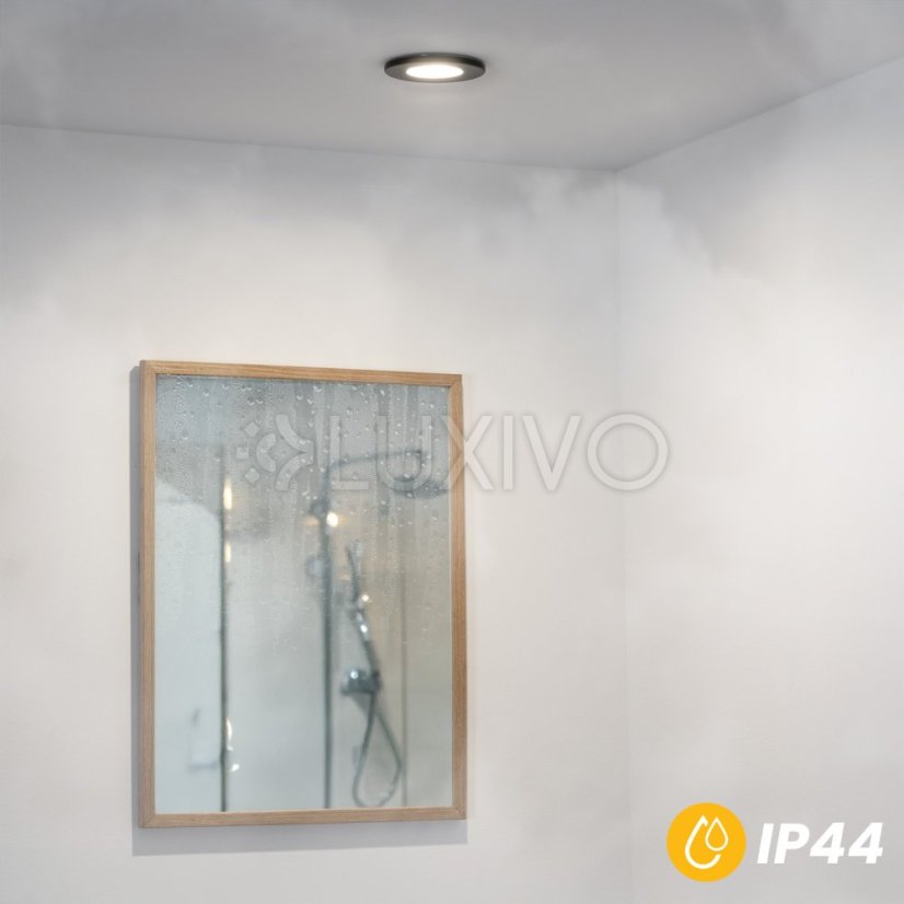 Svietidlo HALOGEN Skrytý kúpeľňový podhľad Hermetický AQUS GU10 LUMILED Black IP44 FIXED