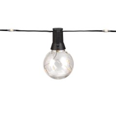 Záhradná solárna girlanda 20x LED dekoratívne žiarovky 10, 55m 3000K teplá + diaľkové ovládanie AURA LUMILED