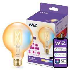 LED žiarovka E27 Sphere G95 7W = 50W 640lm 2000-5000K TW FILAMENT Amber Smart SMART WiFi Bluetooth App WiZ