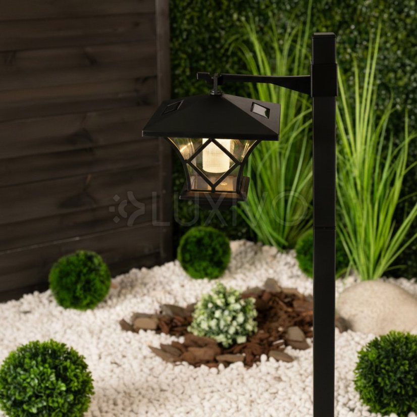 LED RIBES Solárne záhradné lampy Vonkajšia lampa 150cm LUMILED