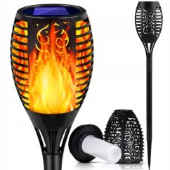 LED IGNIS Solárne záhradné svietidlo s efektom plameňa 50 cm LUMILED