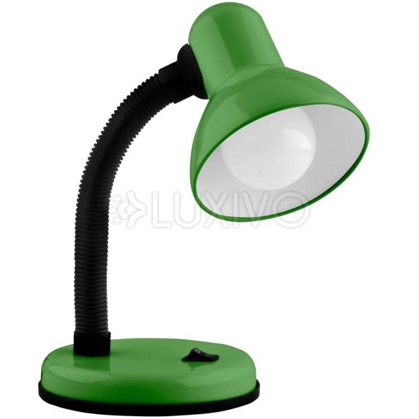 Nastaviteľná školská stolová lampa E27 zelená