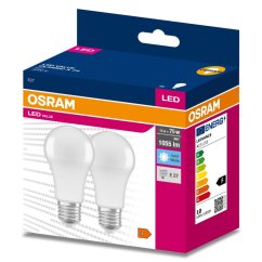 2PAK LED žiarovka E27 A60 10W = 75W 1055lm 4000K Neutral 200° OSRAM VALUE
