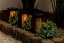 Záhradný lampáš LED Solar Decorative Flame Square 17cm