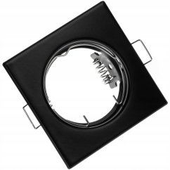 Svietidlo HALOGEN na zapustenú montáž Pevné štvorcové svietidlo PAVO Black Sheet MR16 GU10