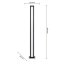 Záhradná lampa stĺpik vonkajšia stojaca 24W 1820lm 4000K neutrálna 120° čierna IP44 60cm Roma Masterled