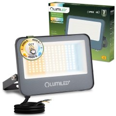 LED reflektor TRINOX 50W 5500lm CCT IP66 sivý LUMILED
