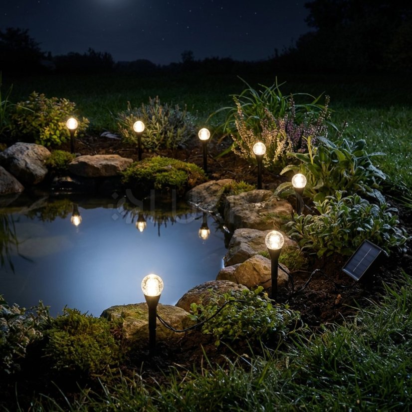 Solárna záhradná girlanda 20LED zapichovacia 5, 80m HAKON Lumiled