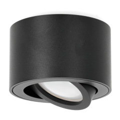 Povrchová montáž svietidla HALOGEN SPOT 50mm Black Round Movable OH36S Kobi