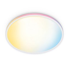 LED stropné svietidlo na povrchovú montáž 21W 2100lm 2700-6500K RGB + TW 40cm biela okrúhla inteligentná SMART WiFi Bluetooth aplikácia Rune WiZ