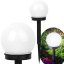 LED záhradná lampa na solárny pohon WHITE BALL 10cm GOLDLUX (Polux)