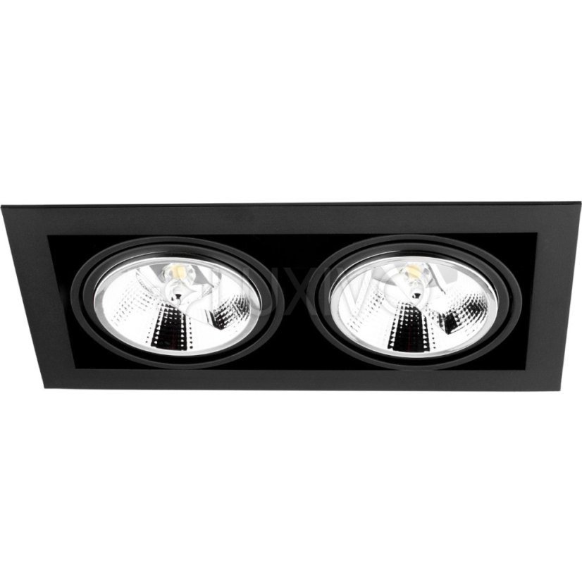 Halogénové svietidlo na zapustenie 2x GU10 ES111 obdĺžnik čierna CANIS LUMILED