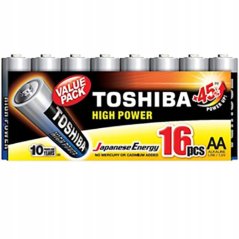 Alkalické batérie TOSHIBA HIGH POWER LR6 AA 1,5 V PACK 16 ks
