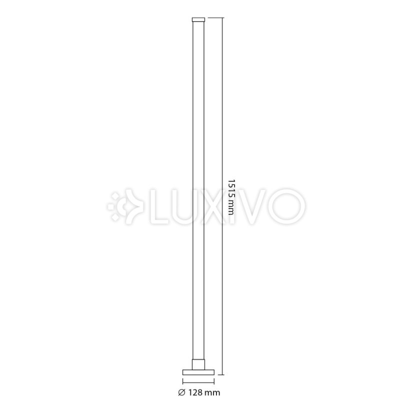 Stojacia lampa podlahová 10W RGB 6500K LED 250lm 360° 150cm čierna diaľkové ovládanie Videx