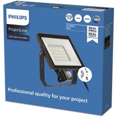 LED reflektor 50W 4750lm 4000K IP65 čierny so senzorom pohybu a súmraku ProjectLine Floodlight PHILIPS