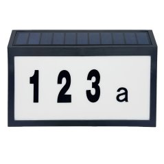 Nástenné solárne svietidlo Vonkajšie fasádne svietidlo Čierne so súmrakovým senzorom IP44 Numero Sanico Goldlux