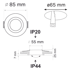 Sanico Goldlux MR16 White IP44 12V NEPTUN Skryté svietidlo