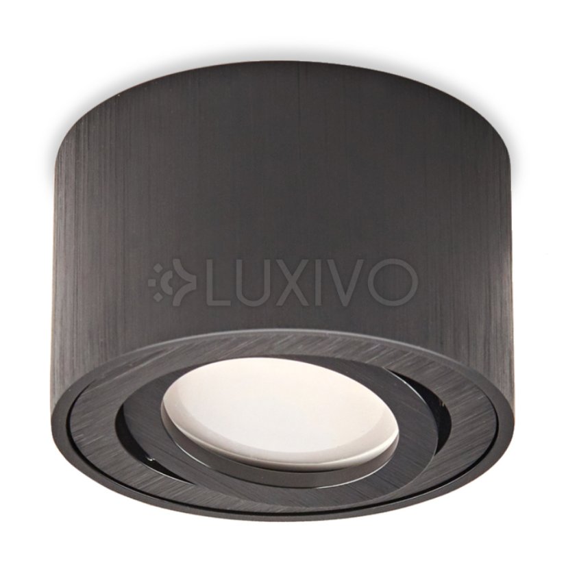 Povrchová montáž svietidla HALOGEN SPOT 50mm Black Round Movable OH36S Kobi