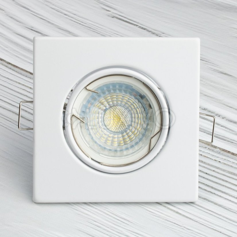 OPIN GOLDLUX (Polux) POHYBLIVÉ stropné svietidlo QUADRAT WHITE STEEL