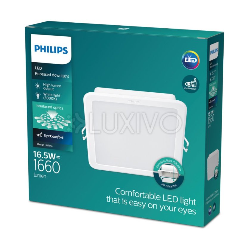 LED panel LED vstavané svietidlo 16,5W 1200lm 3000K White Meson Philips