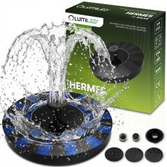 LED HERMES Solárna záhradná fontána plávajúca s čerpadlom 180l/h LUMILED
