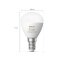 LED žiarovka E14 Ball P45 5,1W = 40W 470lm 2000-6500K CCT + RGB SMART Smart Bluetooth ZigBee White and Color Ambiance Philips HUE