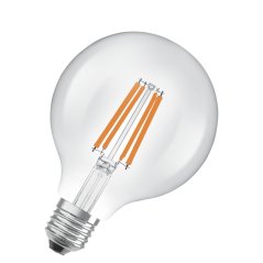 LED žiarovka G95 Sphere E27 5W = 75W 1055lm 2700K Warm 330° Filament CLASSIC ENERGETICKÁ ÚSPORNOSŤ Osram