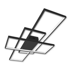 Geometrické stropné svietidlo PLAFON LED luster 130W 3000K-6500K čierna + diaľkové ovládanie
