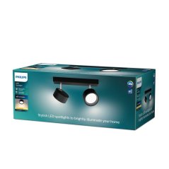 LED reflektorová stropná lampa 11W 1100lm 2700K Black Brother Philips