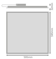 Panel LED svietidlo lampa stropná zapustená 23W 4255lm 4000K neutrálna biela 60x60cm Eco Ledvance
