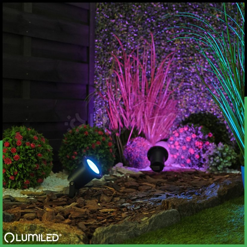 Záhradné svietidlo LED GU10 IP65 WATERPROOFED čierne s 1m káblom HORTI LUMILED
