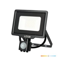 Vonkajší záhradný LED reflektor 20W 1600lm 4000K neutrálna 120° so senzorom pohybu a súmraku IP65 čierny MHC Kobi