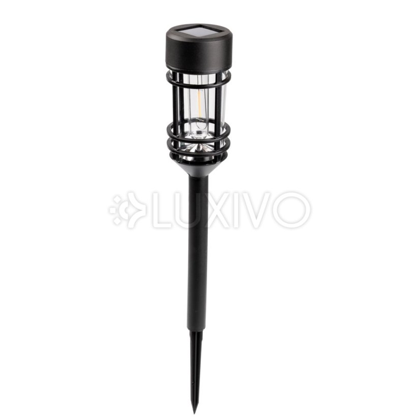 Komplet 4x Solárna záhradná lampa LED ANIGO 2700K zapichovacia vonkajšia stĺpiková lampka LUMILED
