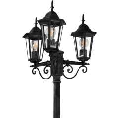 Záhradná lampa LIGURIA GOLDLUX (Polux) 3X E27 čierna 2,5 m