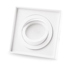 Svietidlo HALOGEN TUBA SPOT na zapustenú montáž Pohyblivé svietidlo Midi GU10 Lumiled Square White 20mm