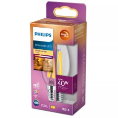 LED žiarovka E14 B35 3,4W = 40W 470lm 2700 teplé vlákno PHILIPS stmievateľné