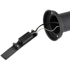Vonkajšie záhradné svietidlo E27 BLACK PILLAR 65cm so zásuvkou 230V