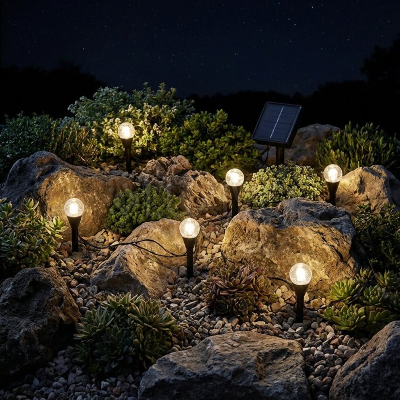 Solárna záhradná girlanda 20LED zapichovacia 5, 80m HAKON Lumiled