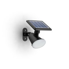Záhradné nástenné svietidlo Solárne vonkajšie fasádne svietidlo LED 1,4 W 150 lm 2700K čierna Jivix Philips