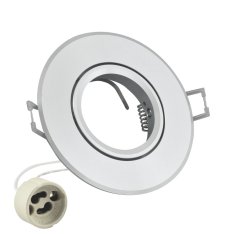 WEST OPAL strieborný lesk GOLDLUX (Polux) Stropné kruhové svietidlo na zapustenie