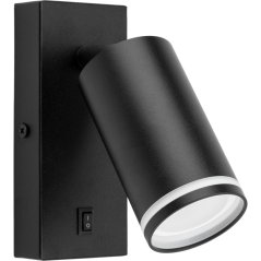 Nástenné svietidlo GU10 RING s vypínačom čierne