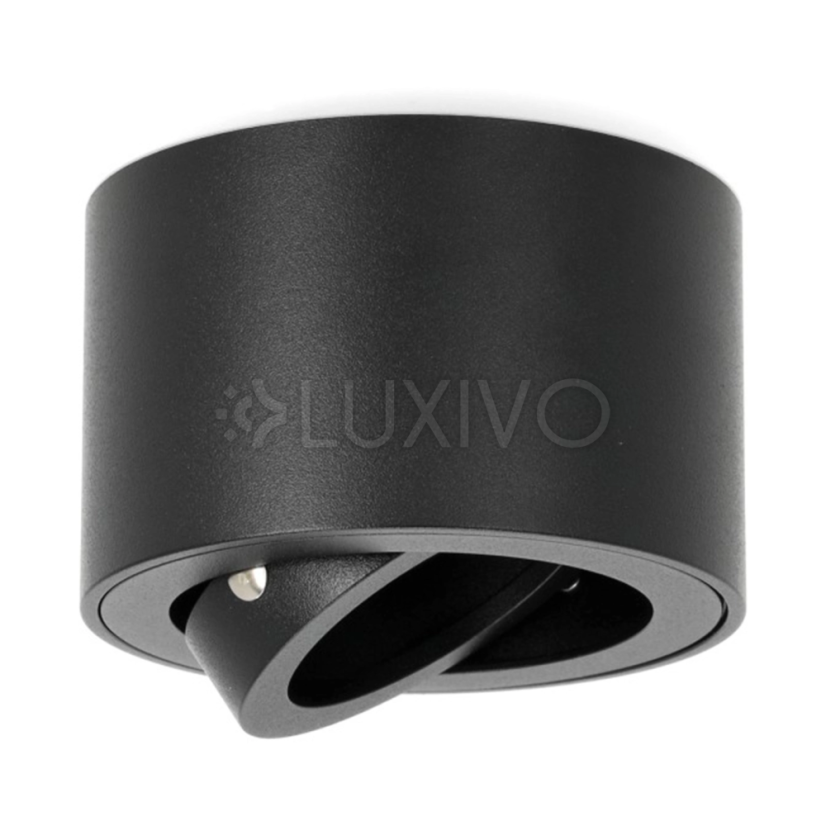 Povrchová montáž svietidla HALOGEN SPOT 50mm Black Round Movable OH36S Kobi