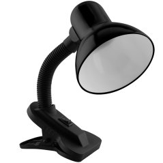 Stolová lampa nastaviteľná LIRIA školská nočná E27 klip čierna LUMILED