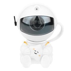Nočná dekoratívna LED lampička projektor hviezd 5W RGB 170° vypínač On/Off biela astronaut detská Masterled