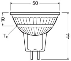 LED žiarovka GU5.3 MR16 6,5W = 50W 621lm 2700K Warm 36° 12V Ledvance