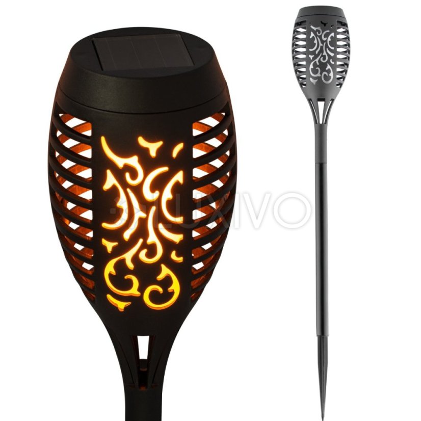 LED IGNIS Solárne záhradné svietidlo s efektom plameňa 50 cm LUMILED