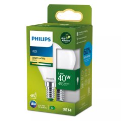 LED žiarovka E14 Ball P45 2,3W = 40W 485lm 210lm/W 2700K Warm 300° CLASS A UltraEfficient Philips