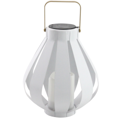 Solárne LED svietidlo Závesné svietidlo LAMPION biele LED 34 cm teplé