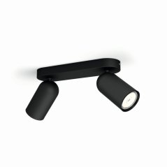 Povrchové stropné bodové svietidlo 2 x GU10 Black Pongee Philips