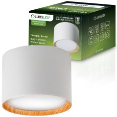 Halogénové prisadené svietidlo tuba GX53 spot nástenné stropné valec SUNLA biela LUMILED